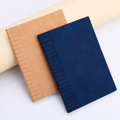 Premium Dual Color Textured Hard Cover Single Line Notebook - 192 Pages ( Pack of 1 )