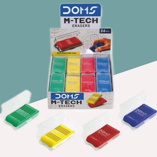 Doms M-Tech Eraser - Assorted: Precision Erasing ( Pack Of 1 ) - Topperskit LLP