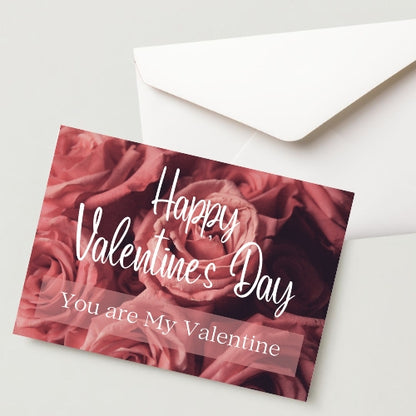 Premium Valentine's Day 300 GSM Cold Pressed Paper with 1 Envelope