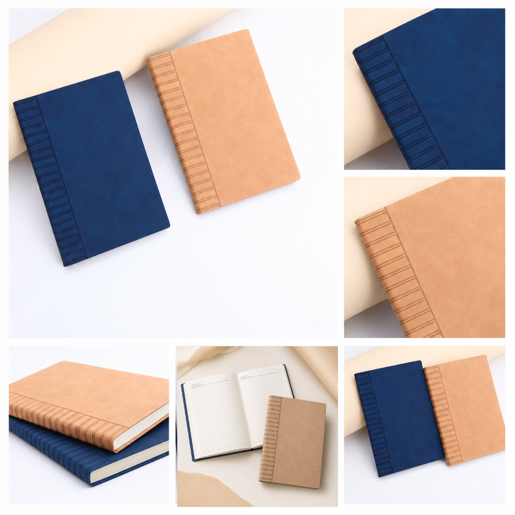 Premium Dual Color Textured Hard Cover Single Line Notebook - 192 Pages ( Pack of 1 )