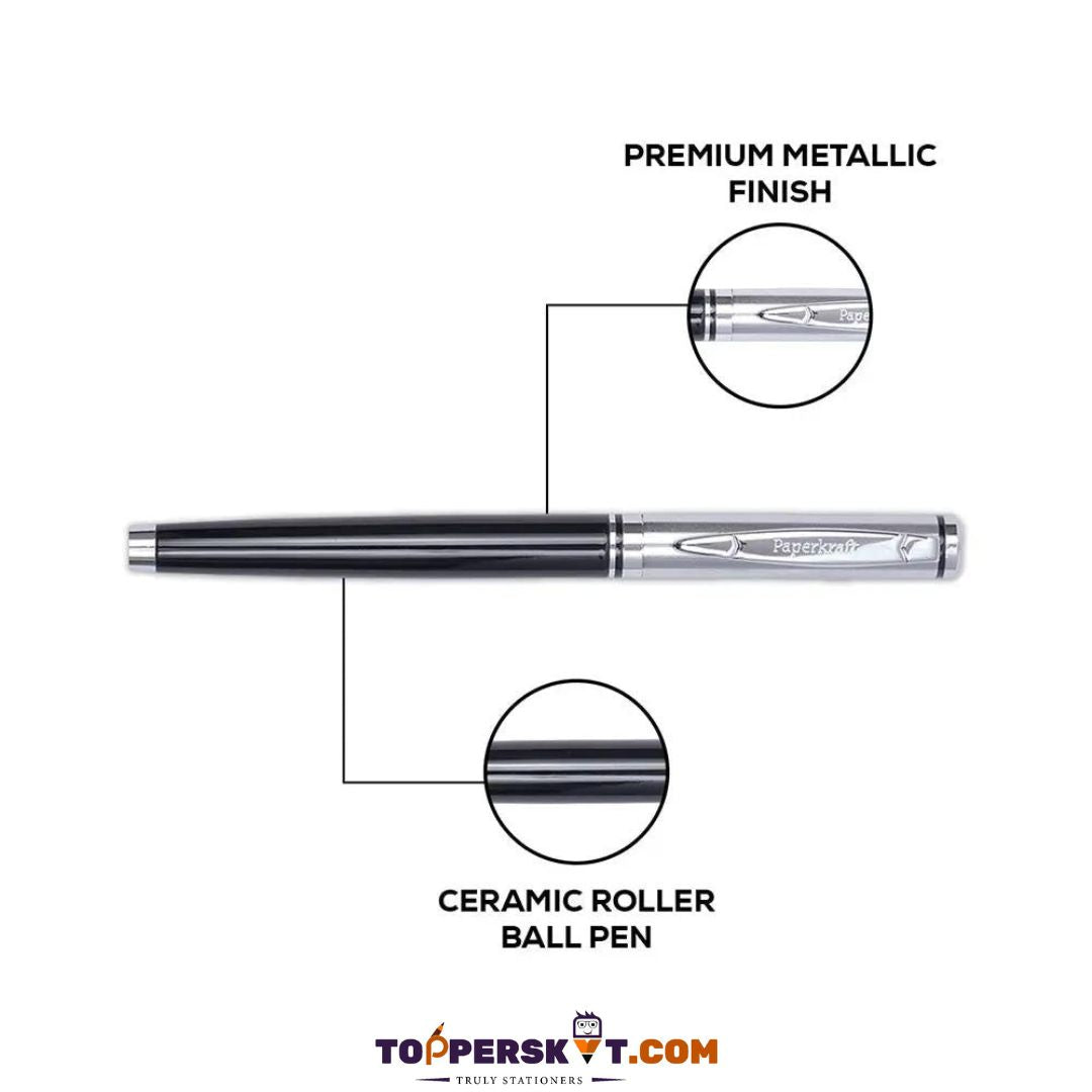 Paperkraft Beethoven Roller Ball Pen: Premium Silver Tone Finish ( Pack of 1) - Topperskit LLP