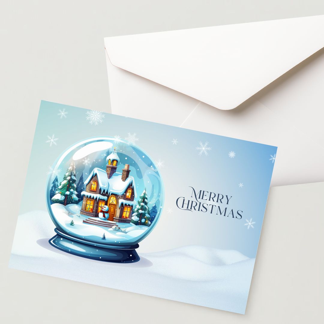 Christmas Greeting Card- 300 GSM Paper with Envelope (Pack of 1)