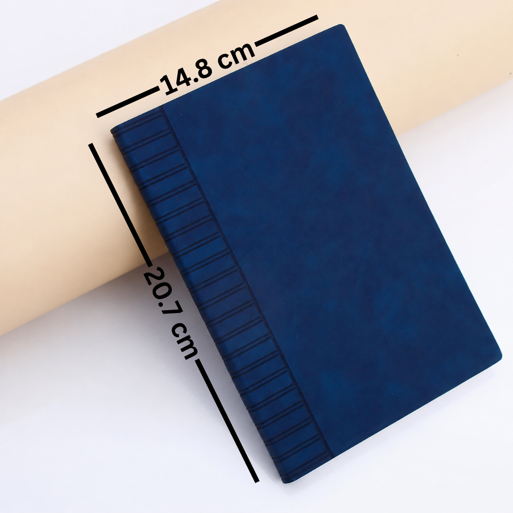 Premium Dual Color Textured Hard Cover Single Line Notebook - 192 Pages ( Pack of 1 )