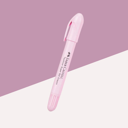 Faber-Castell Textliner Super Gel Crayon - Pastel Pink : Glowing Brilliance ( Pack of 1 ) - Topperskit LLP