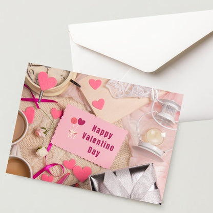 Premium Valentine's Day 300 GSM Cold Pressed Paper with 1 Envelope