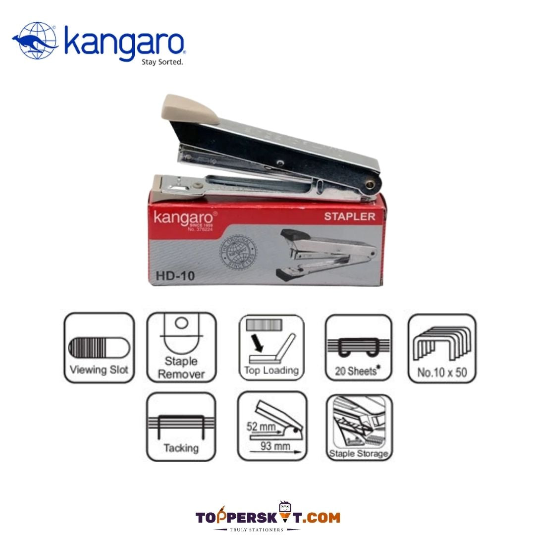 Kangaro HD10 Stapler: A Sturdy Stapling Companion ( Pack Of 1 )