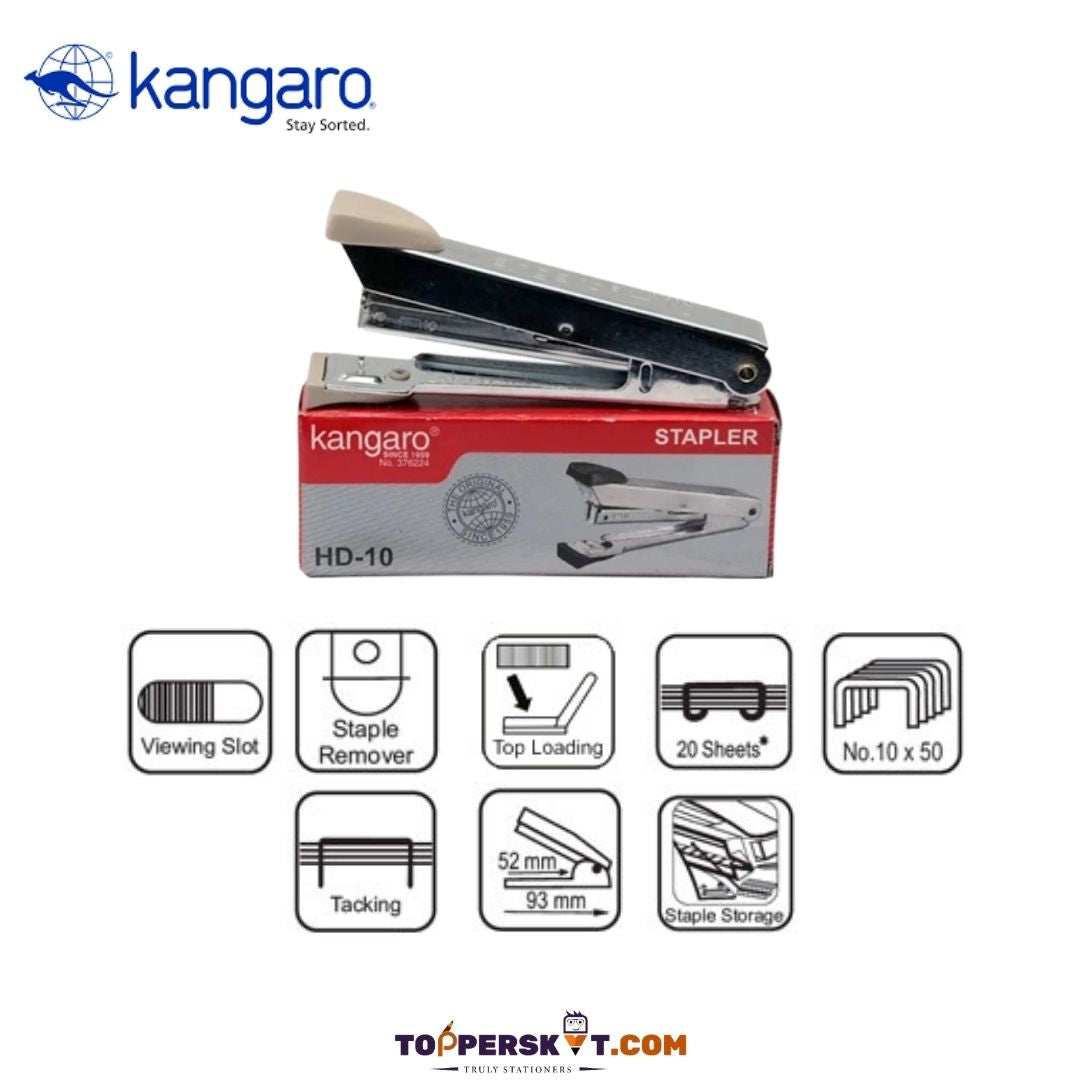 Kangaro HD10 Stapler: A Sturdy Stapling Companion ( Pack Of 1 ) - Topperskit LLP