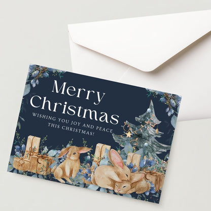 Christmas Greeting Card- 300 GSM Paper with Envelope (Pack of 1)