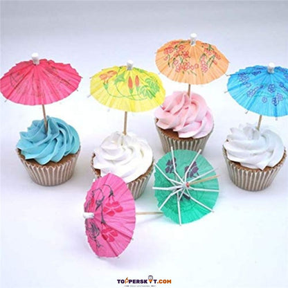 (10 Pcs.) Mini Printed Paper Umbrella