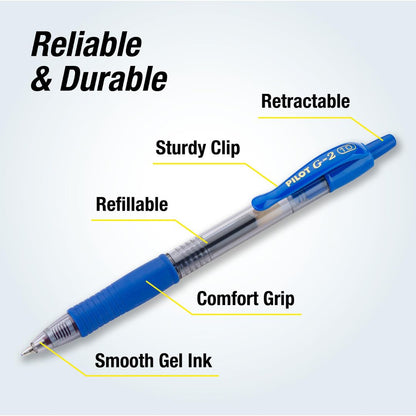 Pilot G-2  Retractable Roller Gel Pen- Blue (Pack of 1)