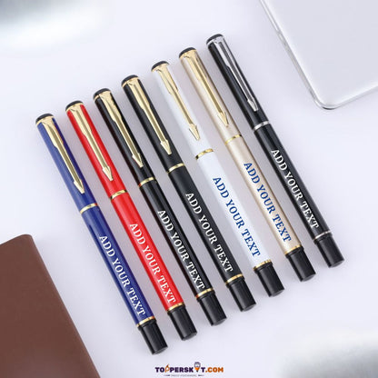 Exquisite Metal Roller Ball Pen Premium Customizable Corporate Gift -Blue Ink (Pack of 1)