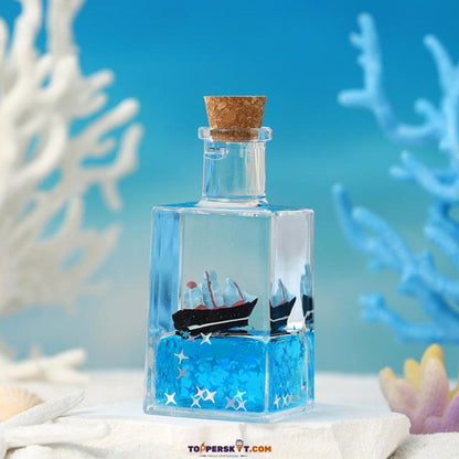 Small Creative Fluid Liquid Drifting Wine Bottle Paper Weight (Pack of 1)