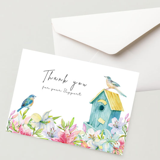 Thank You greeting Card - Premium 300 GSM Paper with Envelope (Pack of 1)