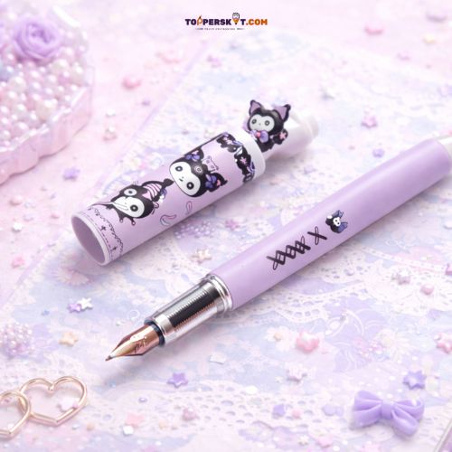 Kuromi Erasable Fountain Pen with Ink Cartridges (Pack of 1)