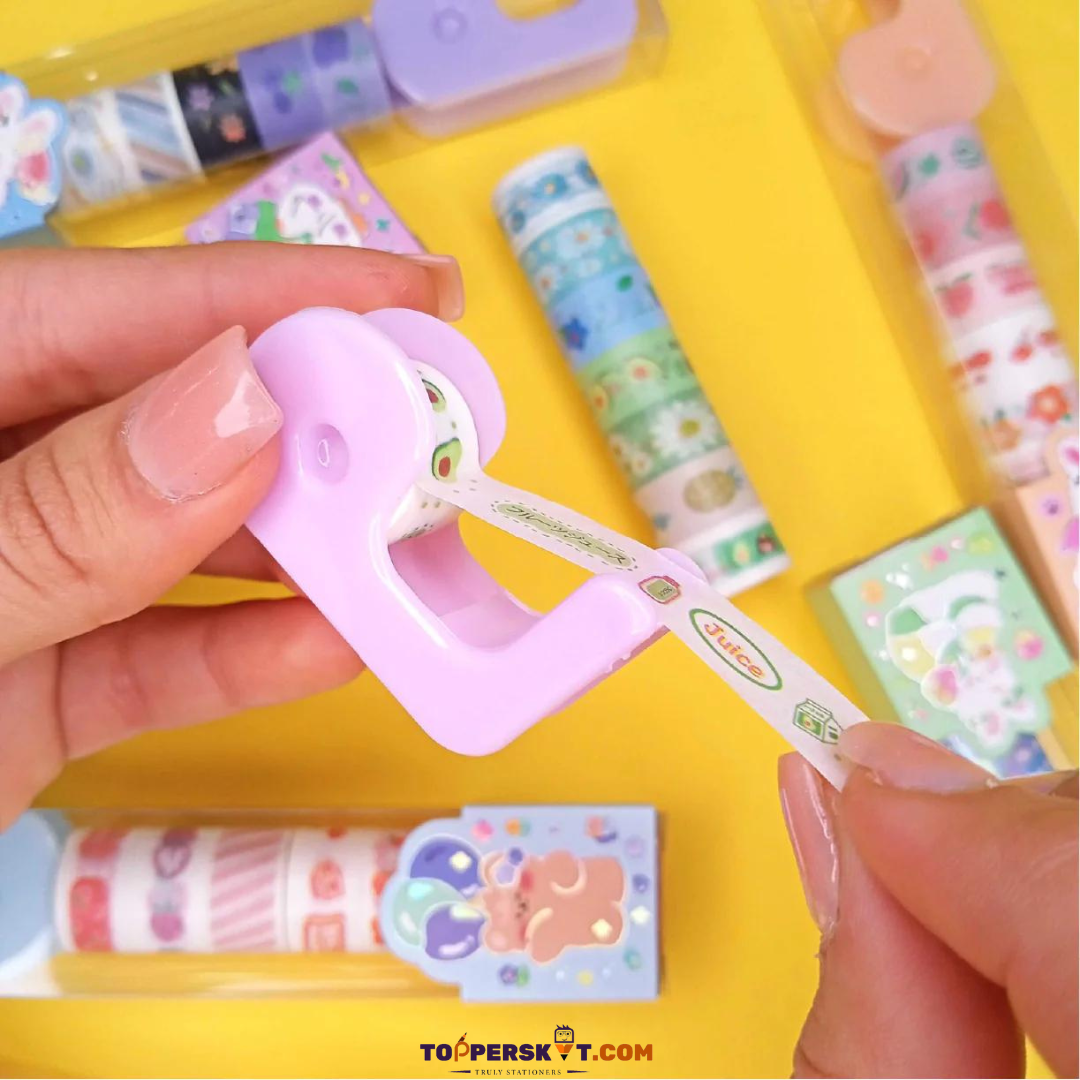 Mini Washi Tape With Dispenser (Pack of 1)