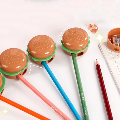 Burger Shape Mini Pencil Sharpener – Cute and Compact Design (Pack of 1)