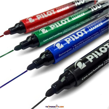 Pilot Permanent Marker 100 Bullet Tip - Blue (Pack of 1)