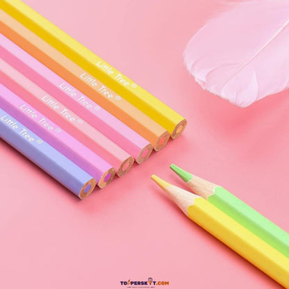 Vibrant Pastel Pencil Colors  Calidad Superior  - For Artistic Delight (Pack of 24)
