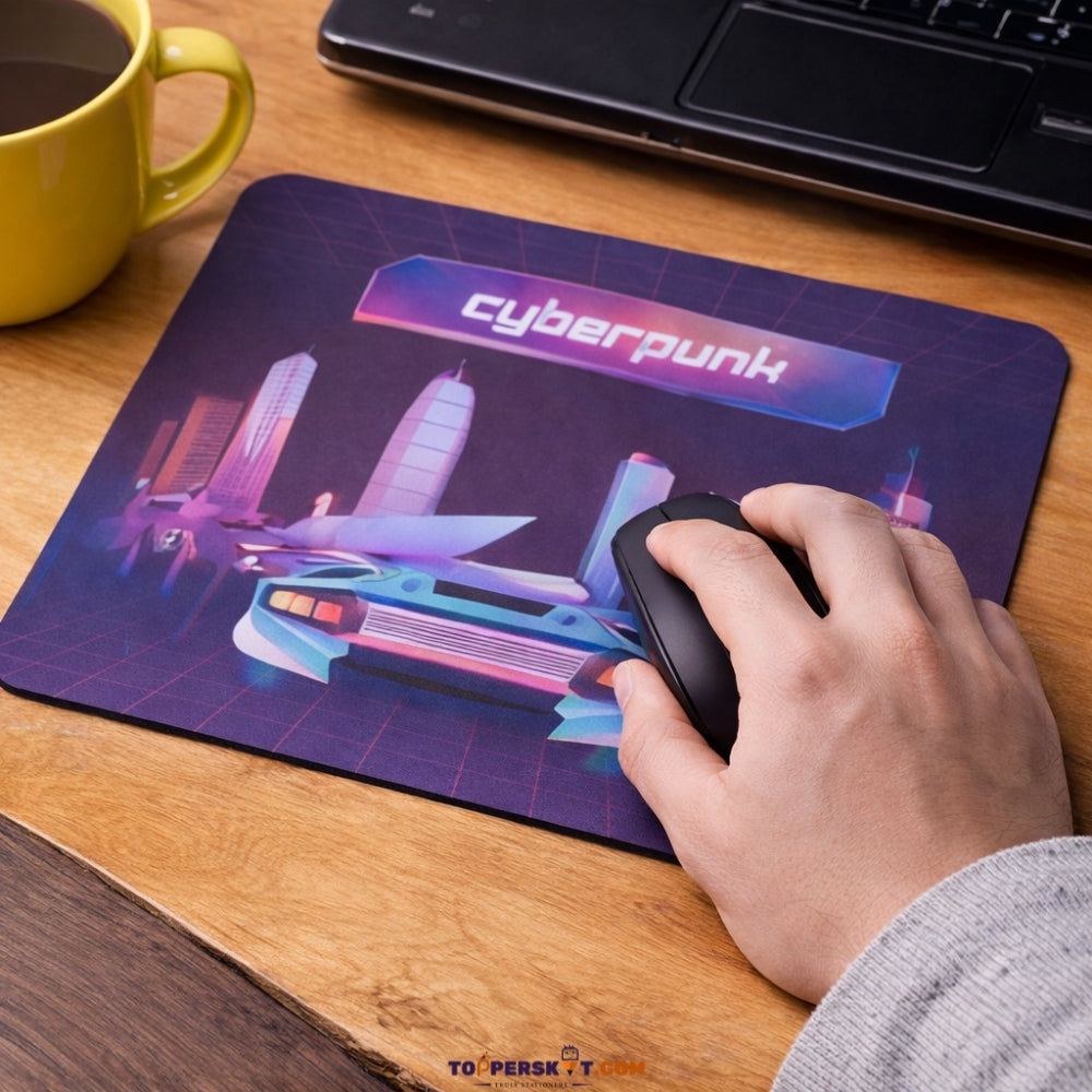 Cyberpunk Design Mouse Pad – Foldable & Anti-Slip (Pack 0f 1)