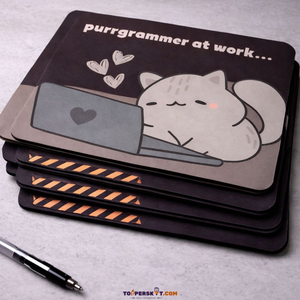 Purrgrammer at Work... New Design Mouse Pad – Foldable & Anti-Slip (Pack 0f 1)