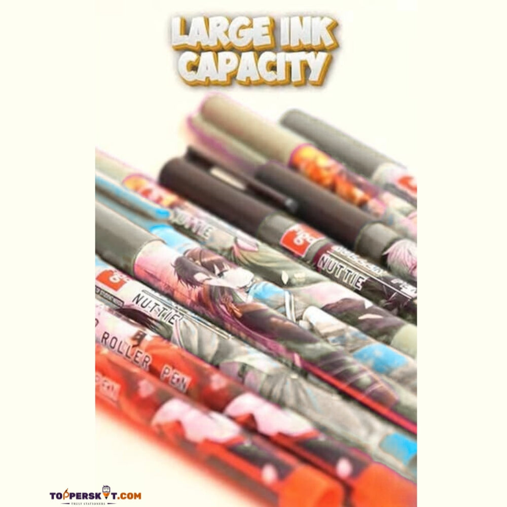 (10 Pcs.) Figo Nuttie Liquid Roller Pen – Blue