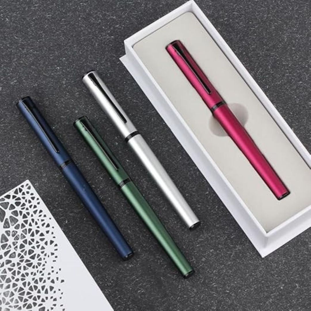 Classic Metal Ball Pen – Customizable Corporate Gift Pen - Blue (Pack of 1)