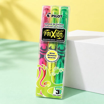 Pilot Frixion Highlighter Marking Pen – Write, Remove & Rewrite (Pack of 3)