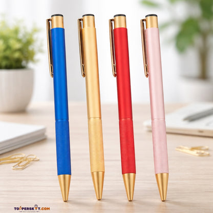 Luxury Metal Ball Pen Customizable Corporate Gift Pen -Blue Ink (Pack of 1)