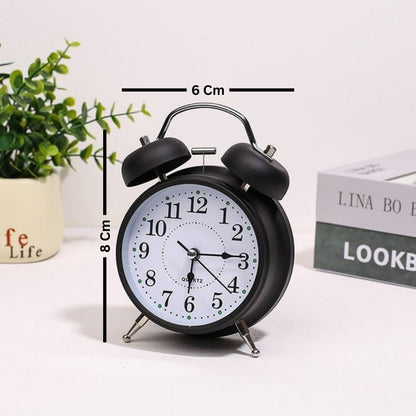 Cute Mini Metal Alarm Clock with Twin Bells for Kids & Students (Pack of 1)