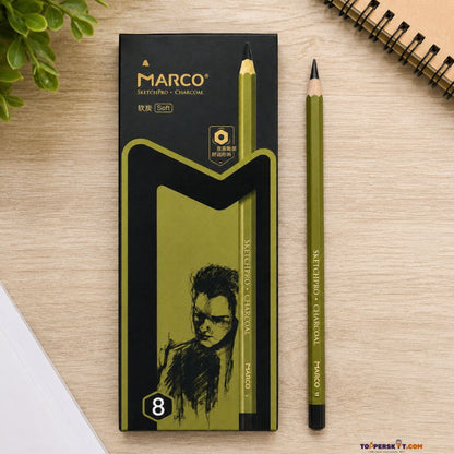 Marco SketchPro  Charcoal Pencils  – Soft (Pack of 8)