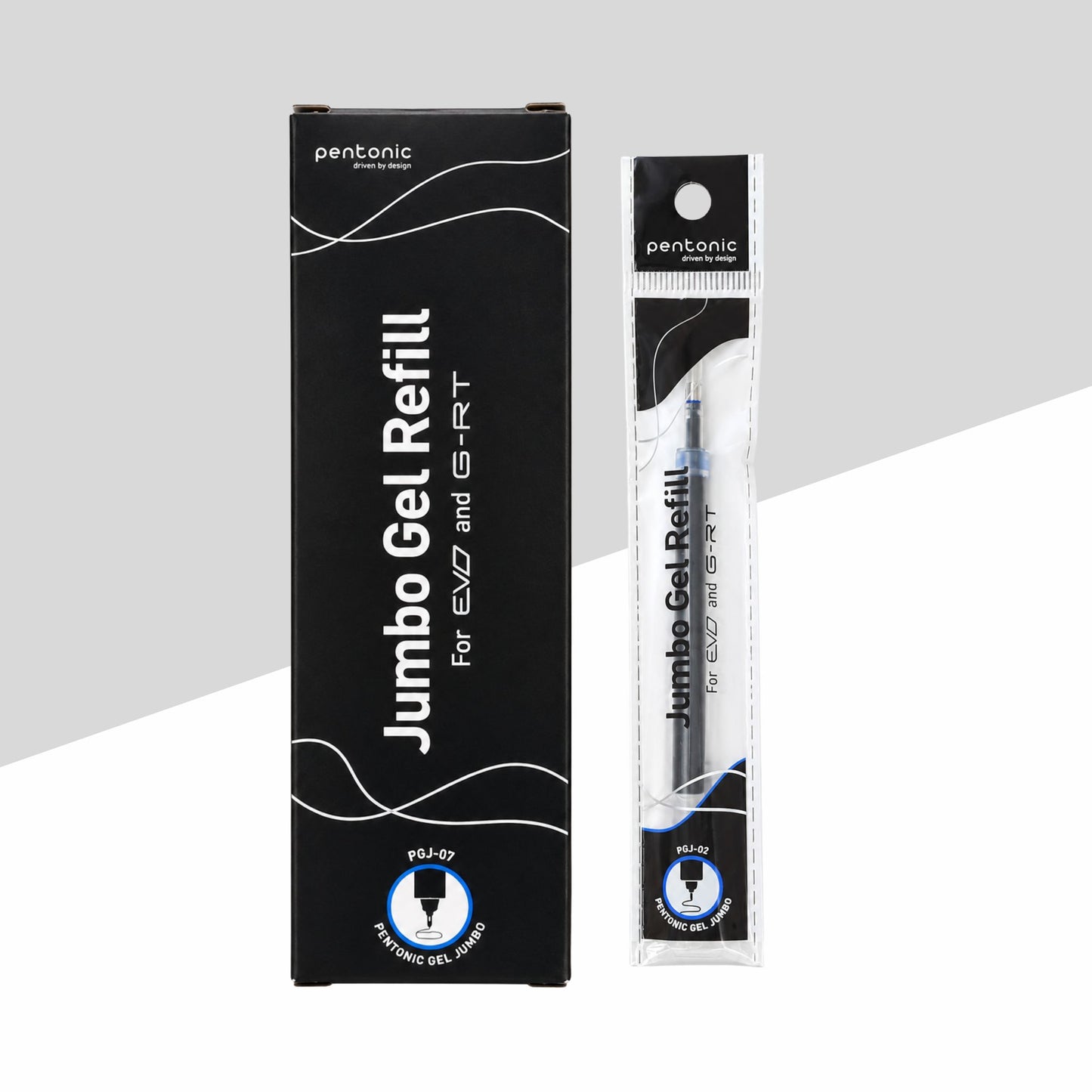 ( 10 pcs.) Pentonic Jumbo Gel Refill - Black For EVD And G-RT Pen
