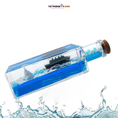 Large Creative Fluid Liquid Drifting Wine Bottle Paper Weight (Pack of 1)