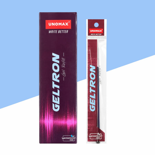 Unomax Geltron Waterproof Ink Gel Refill - Pack of 10