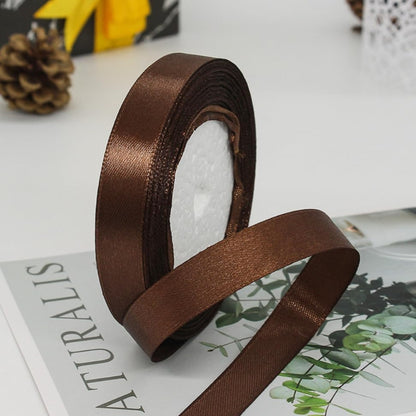 Cloth Ribbon - Brown ( 0.5 inch ) : Perfect for Crafts and Decorations ( Pack of 1 )