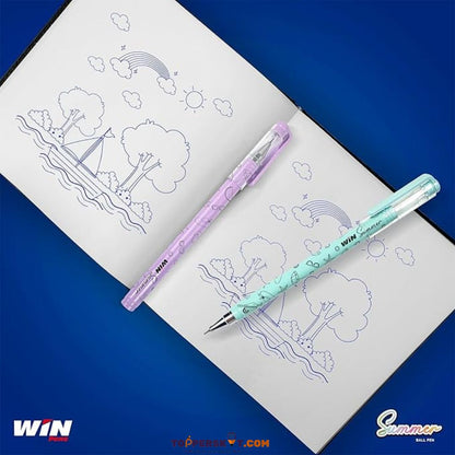 Win Summer Ball Pen - Blue (Pack of 1)