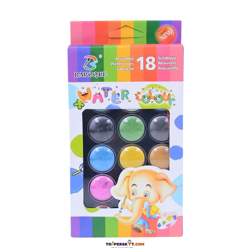 Aquarelle Water Colors  Cakes ( Pack Of 18)