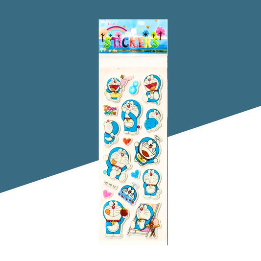 3D Small Doremon Cartoon Sticker for Kids – Assorted Shapes (Pack of 1)