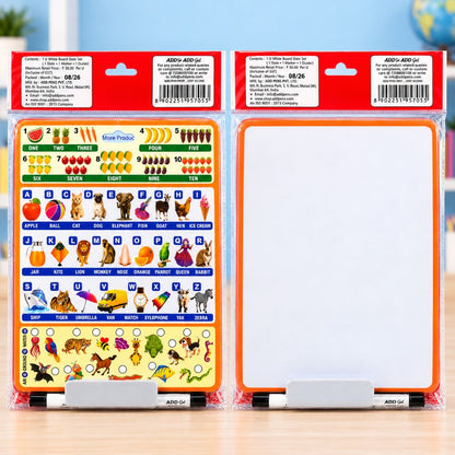 Add Gel White Board Slate Set with Marker & Duster - Image 3