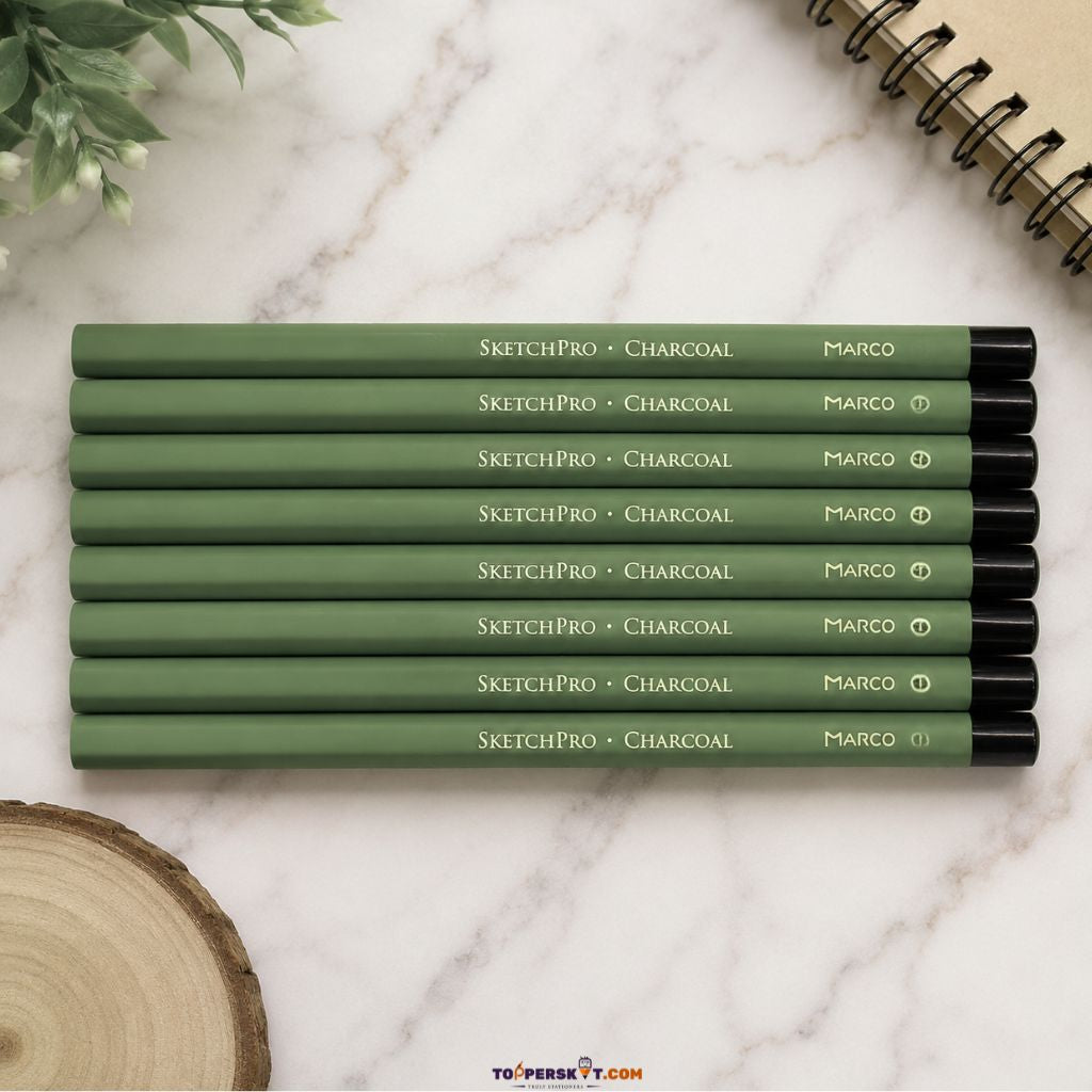 Marco SketchPro  Charcoal Pencils  – Medium (Pack of 8)
