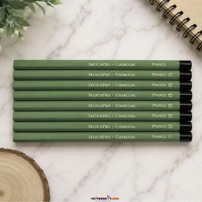 Marco SketchPro  Charcoal Pencils  – Medium (Pack of 8)