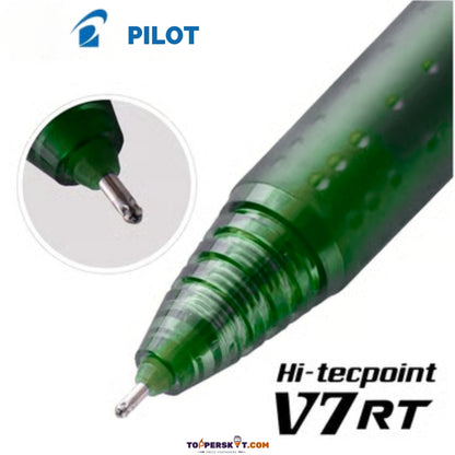 Pilot Hi-Tecpoint V7RT Roller Ball Pen- Green (Pack of 1)