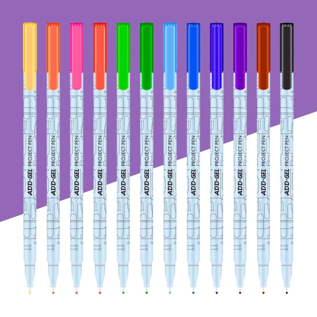ADD Gel Project Colour Pens Set of 12 Multicolour