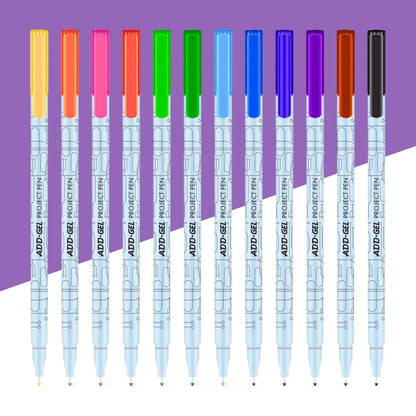 ADD Gel Project Colour Pens Set of 12 Multicolour