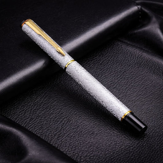 Vertex Executive Silver Body Metal Roller Ball Pen With Luxury Box – Blue Ink (Pack of 1)