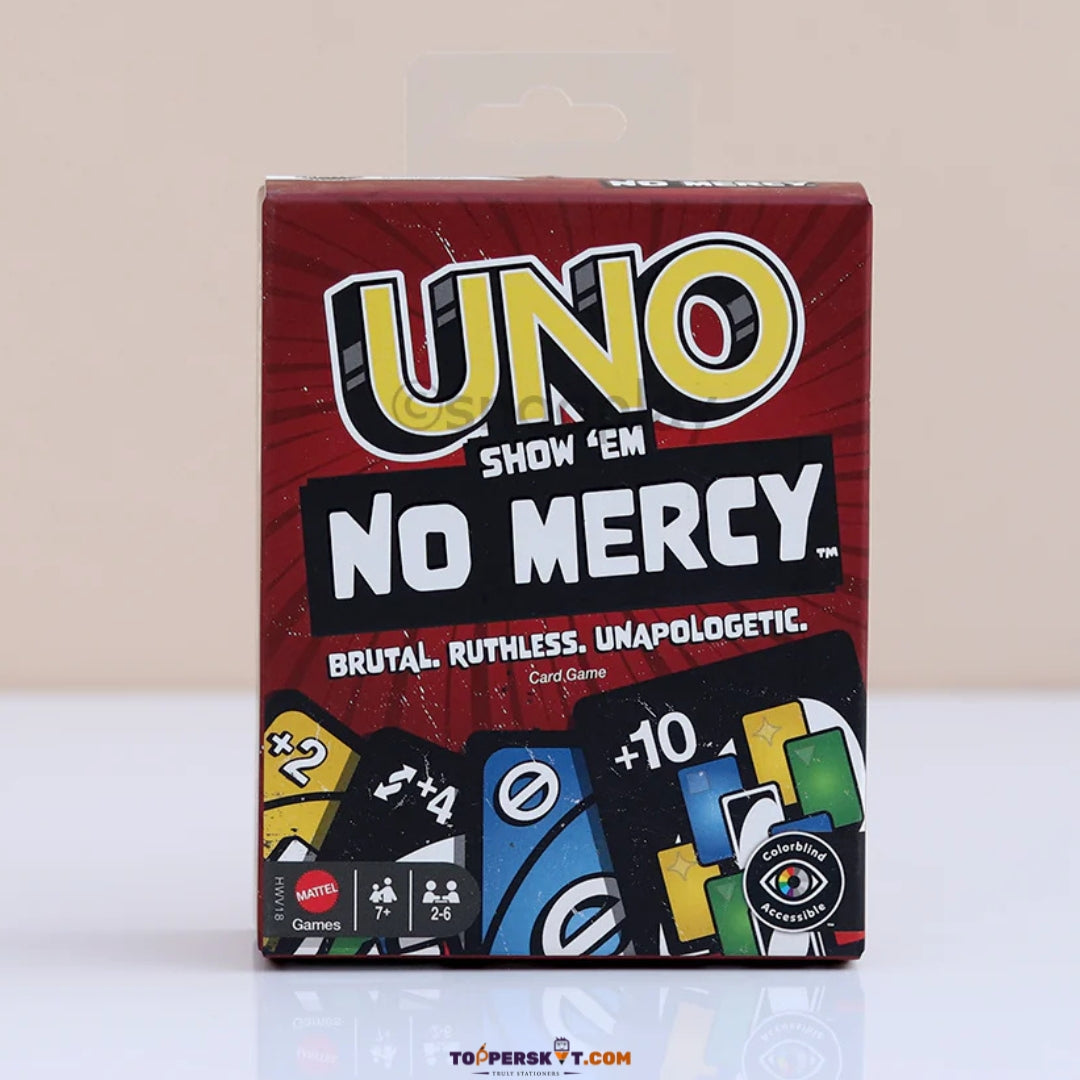 UNO - Show No Mercy Card Game Fast-Paced Fun for All Ages (Pack of 1)