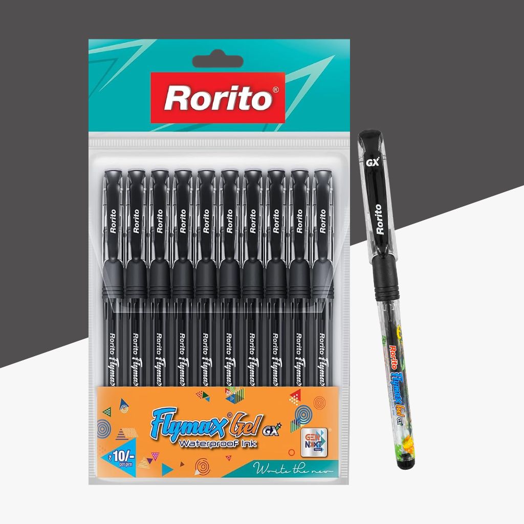 Rorito Flymax Gel Gx Gel Pen – Black ( Pack of 1 )