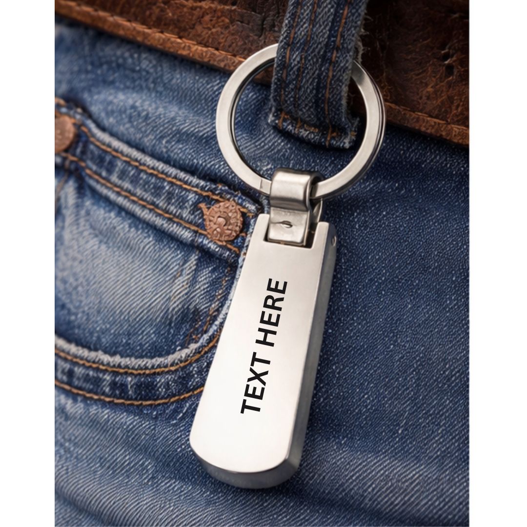 Personalized Metal Keychain – Custom Engraved Keyring With Premium Finish (Pack of 1)