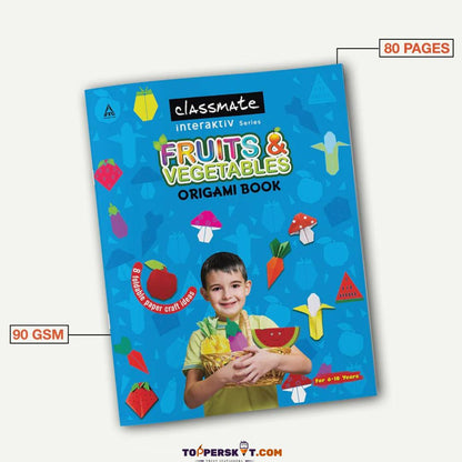 Classmate Interaktive Series Fruits & Vegetables Origami Book (Pack of 1)