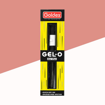 Goldex Gel-O Gel Pen Black - Front View