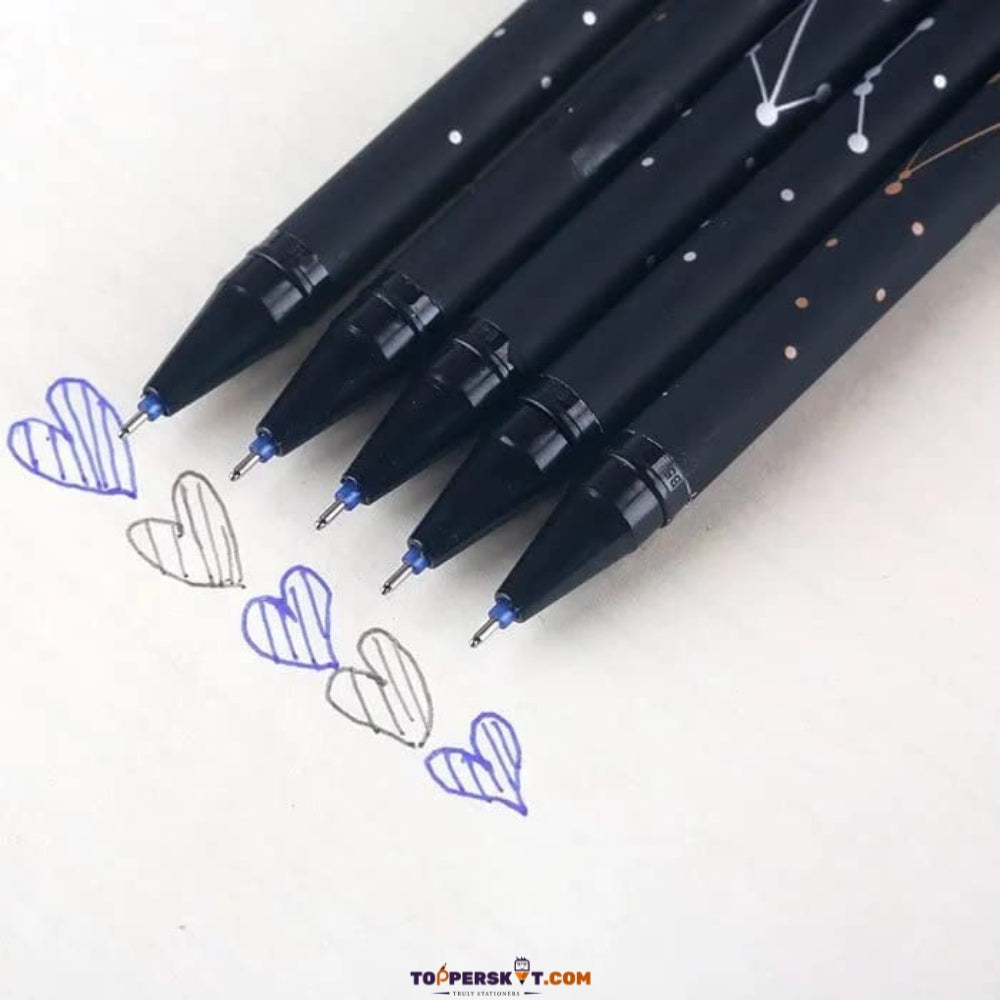 (10 Pcs.) Space-Themed Erasable Gel Pen - Blue